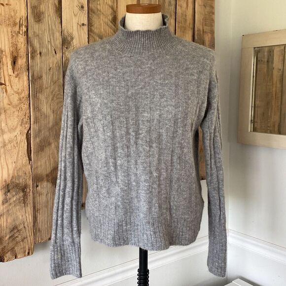 J. Crew Merino Wool Alpaca‎ Cable Knit Mock Neck Sweater In Super Soft Yarn - Picture 1 of 11